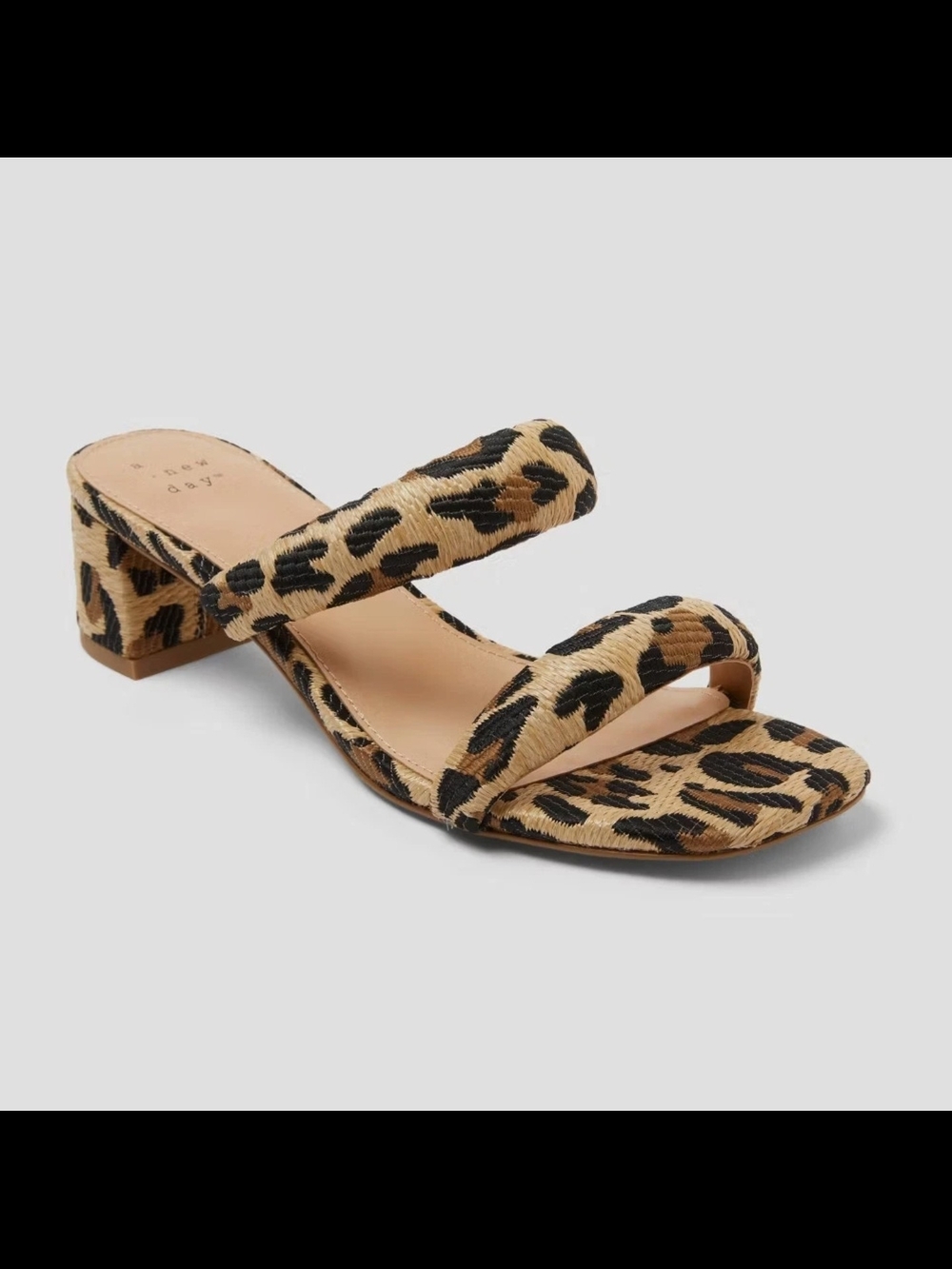 A New Day Tilda Puffy Strap Block Heels with Memory Foam Insole
